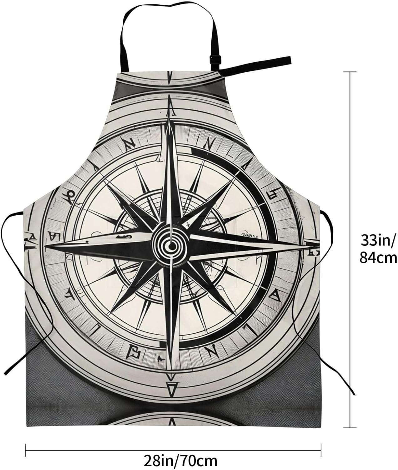 Law of the Compass Navigation 1 print Waterproof chef's apron with pocket apron for kitchen cooking baking barbecue and gardening