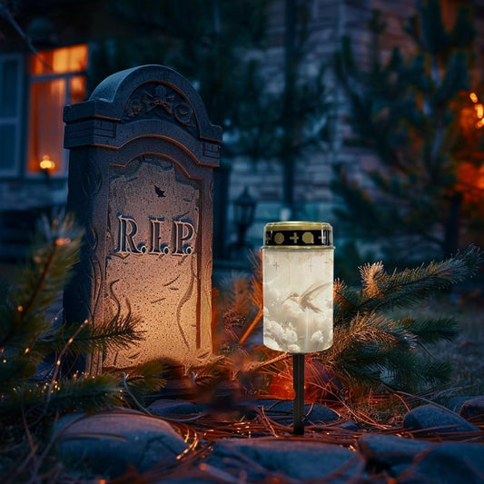 Hummingbird Solar Garden Lights Cemetery Solar Lights Flameless Lamp Led Electronic Candles Outdoor Grave Decoration
