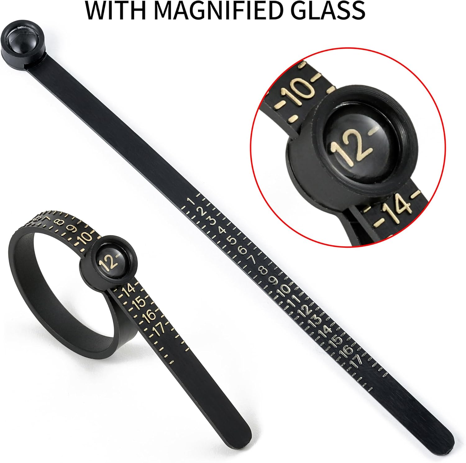 Bflaae Ring Sizer Measuring Tool Kit, 27 PCS Stainless Steel Measuring