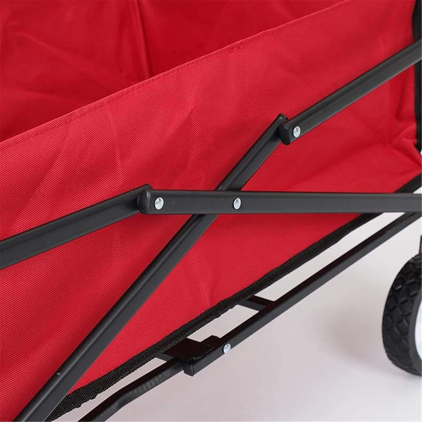 Garden Trolley Red Cart Wheelbarrow Garden Trolley Portable Beach Cart Foldable Shopping Cart Camping Grocery Cart Outdoor Work Cart Dimmable
