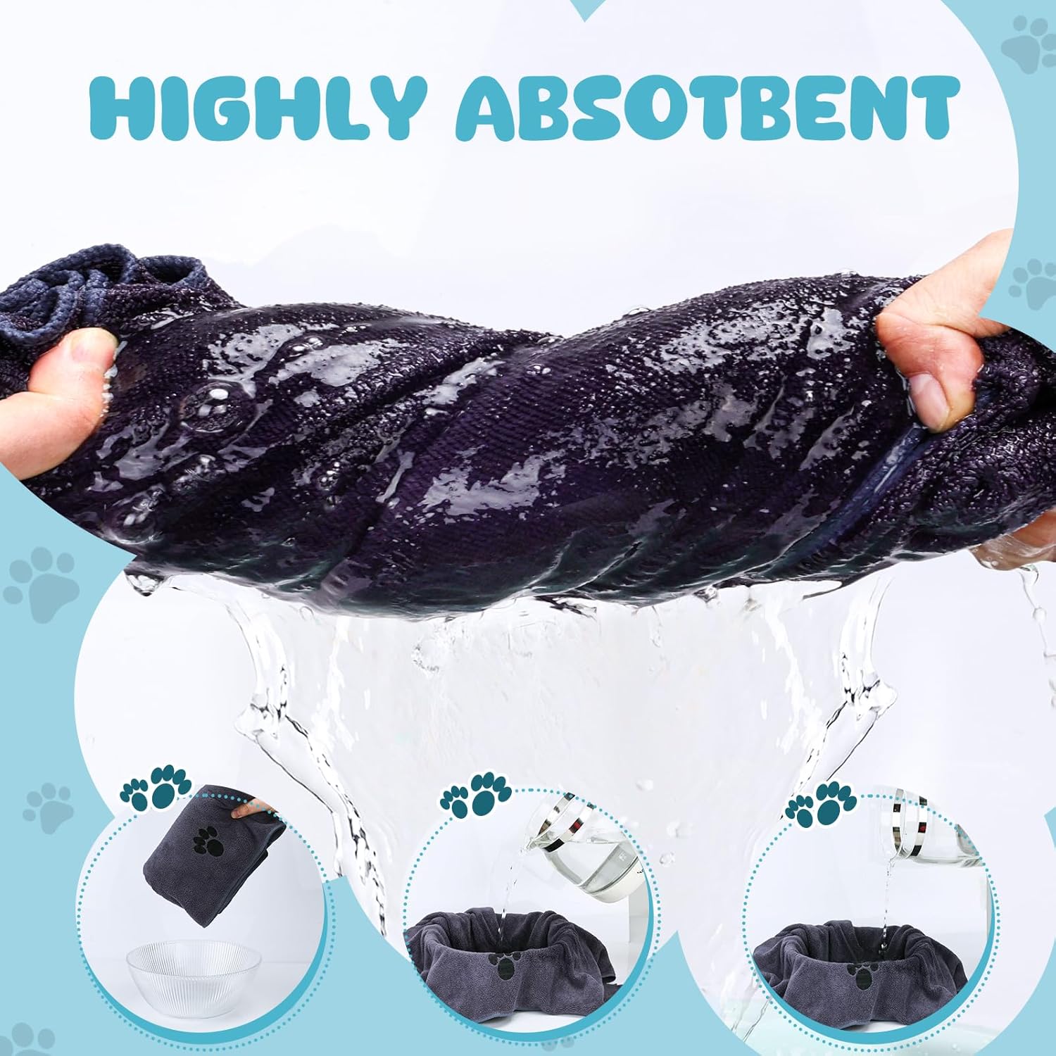Microfiber Dog Towels for Drying Dogs,40'' X 23.6'', Super Absorbent a