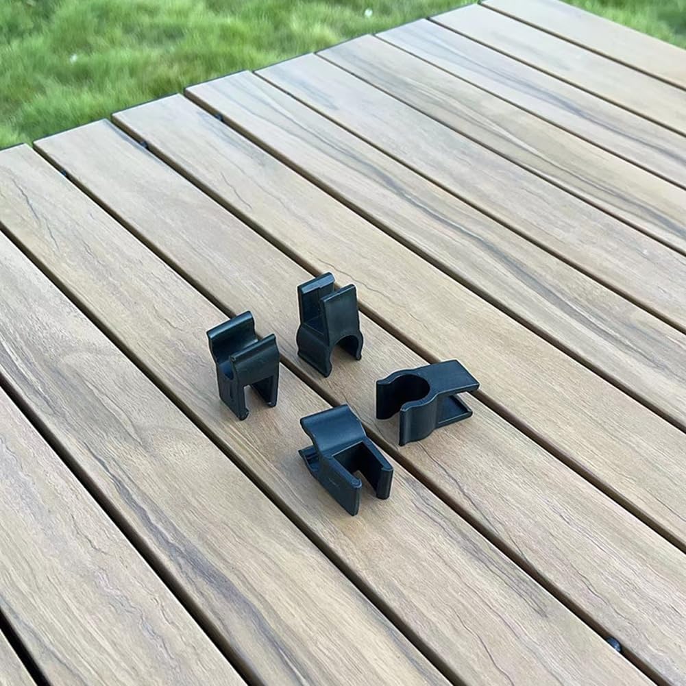 4 Pieces Camping Wagon Card Buckle Camping Wagon Table Buckle Camping Folding Wagon Table Buckle Garden Trolley Cart Buckle Grocery Wagon Card Buckle(Black, 2cm)