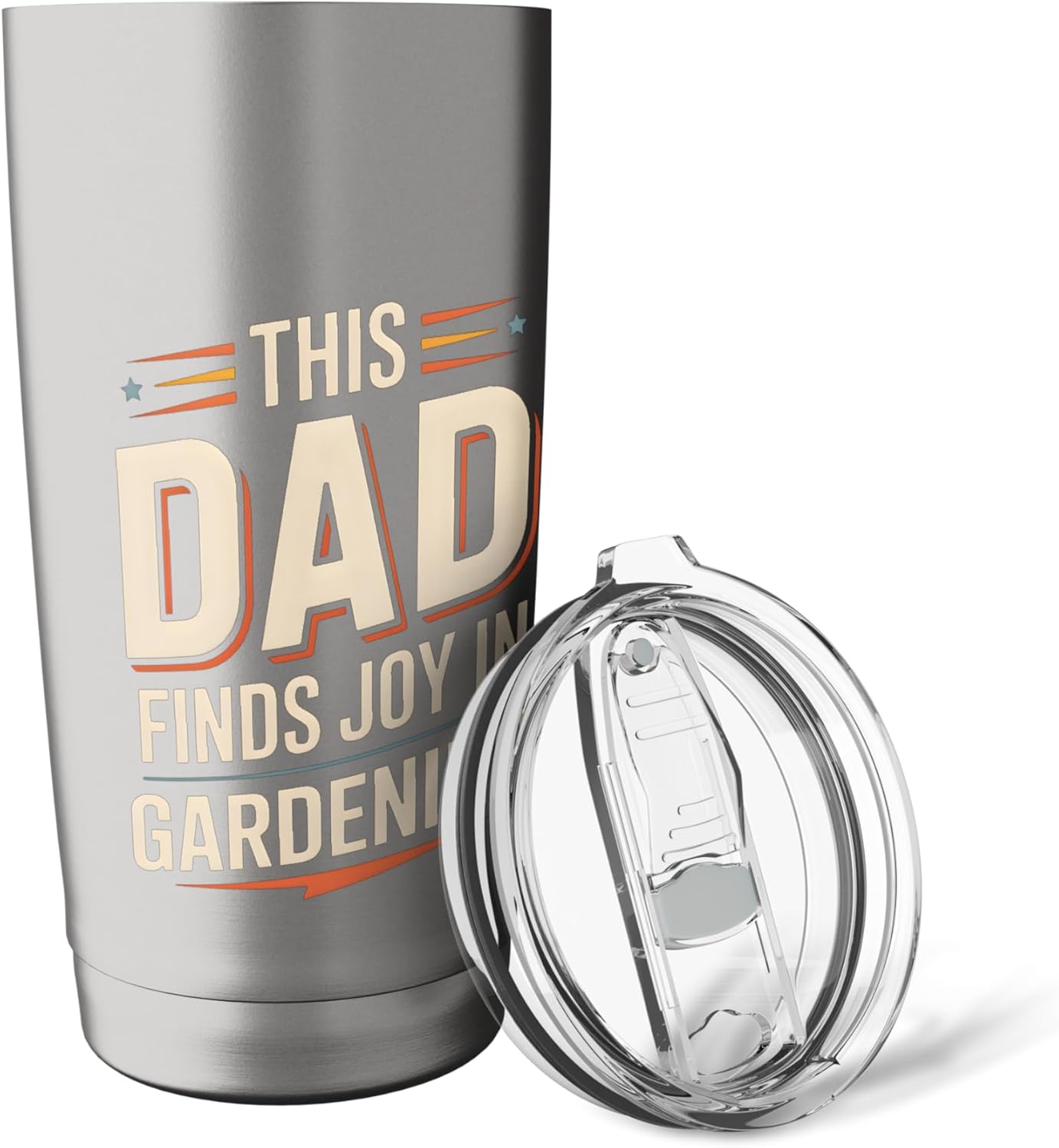 This Dad Finds Joy In Gardening Lawn Care Father Hobby Stainless Steel Insulated Tumbler