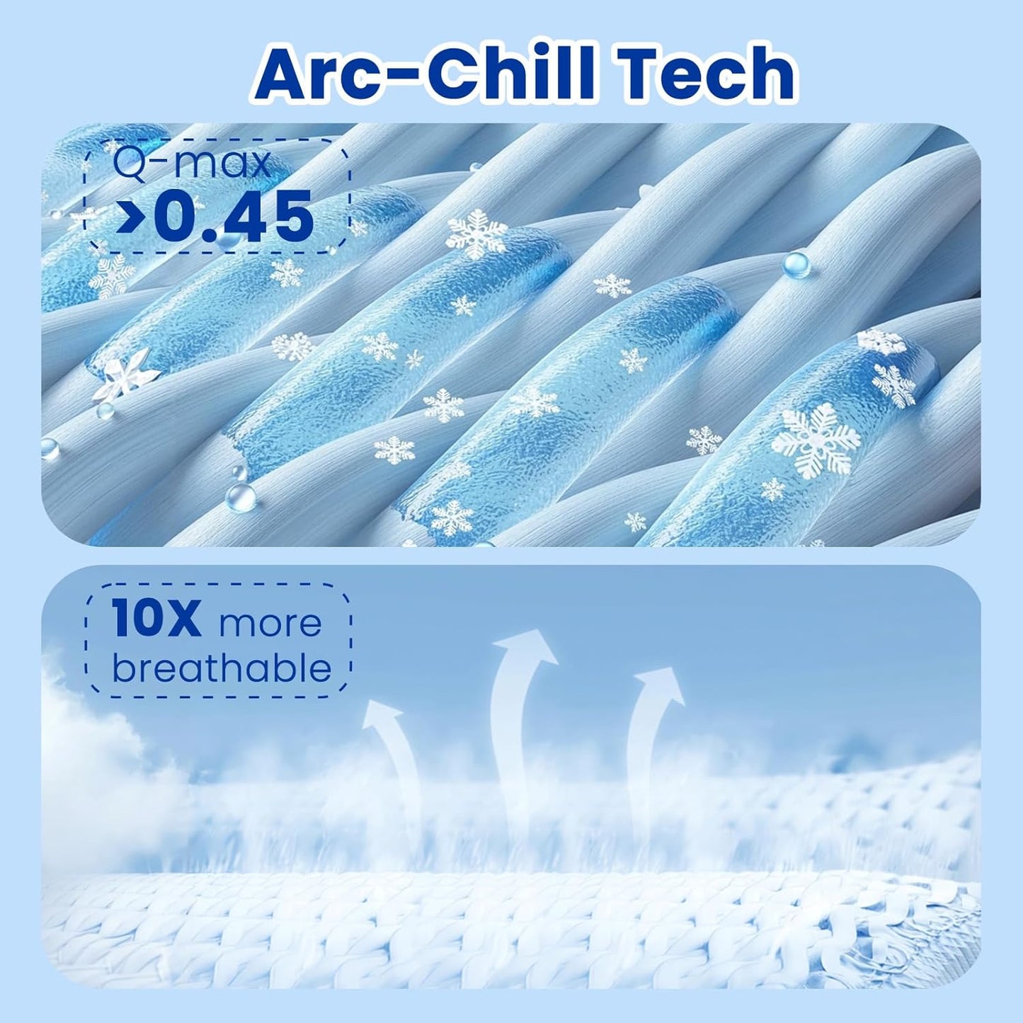 Topcee Cooling Blanket (90"x90"Queen Size) for Sweats Absorbs Heat to Keep Adults Cool on Warm Nights, Q-Max 0.5 for Hot Sleepers, Ultra-Cool Lightweight Blanket for Bed