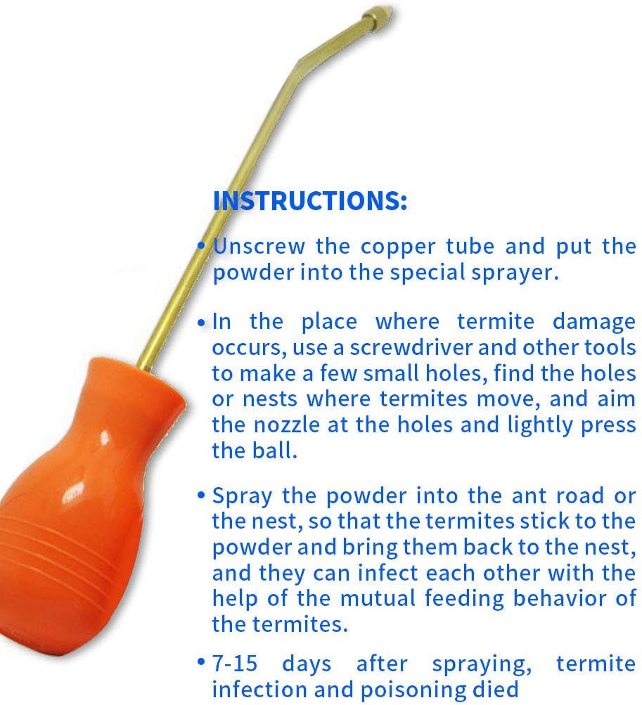 Bulb Duster Powder Duster Sprayer Garden Powder Applicator Dispenser with Long Copper Tube for Organic Gardening Agricultural Supplies and Control