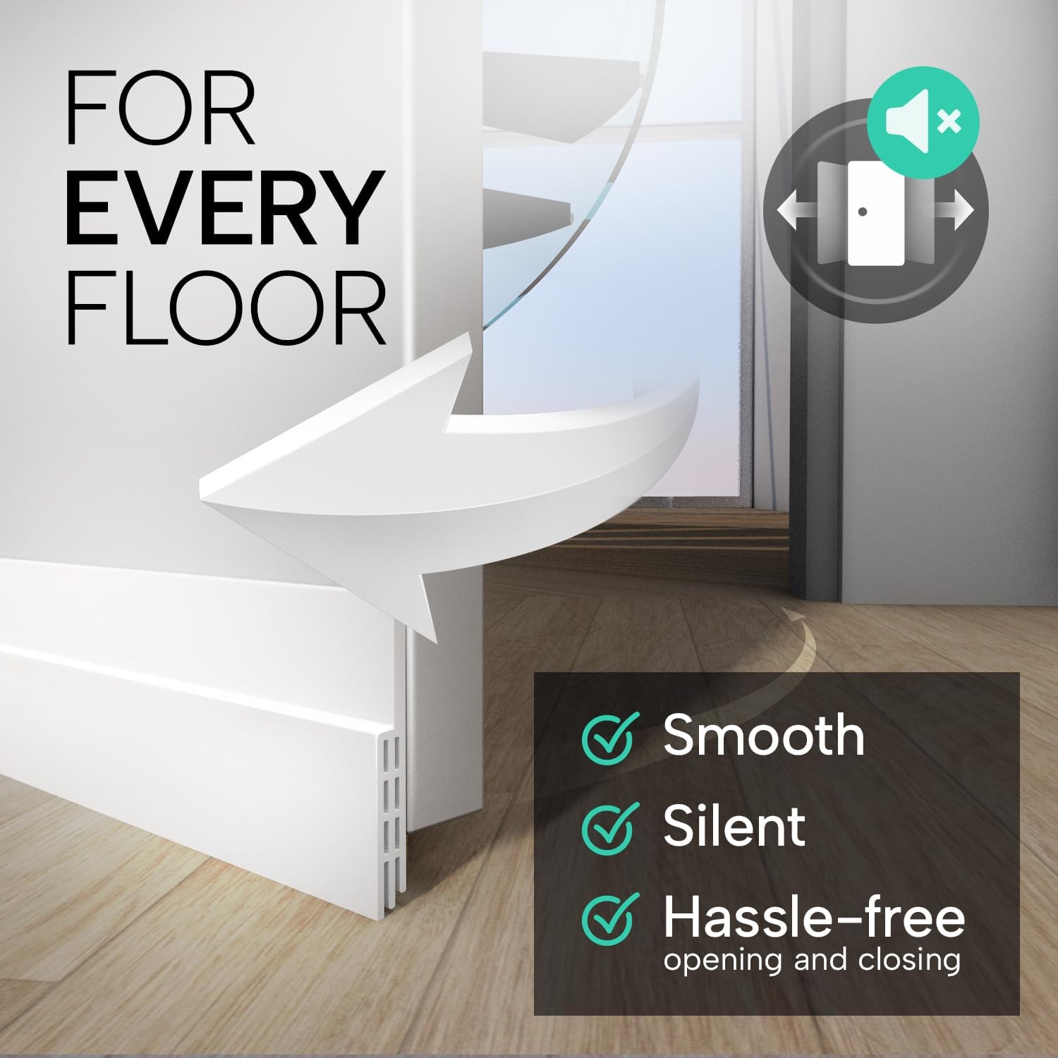 Vellure® Door Draft Stopper for Bottom of Door - Premium Door Sweep fo