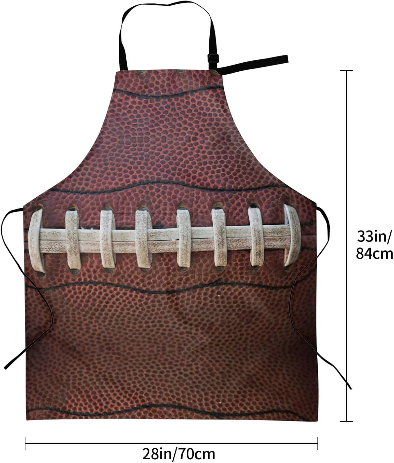 American Football Laces print Waterproof apron with pocket adjustable cooking apron for adult kitchen bibs to bake