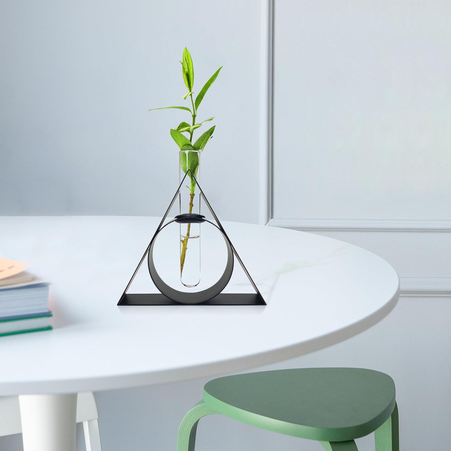 Unique Metal Wizard Propagation Tube Vase Planter with Tube, Cute Home Decor, Small Flower Pot for Desk Shelf, Home Decor, Magic School Gifts and Collectibles for Home Friends