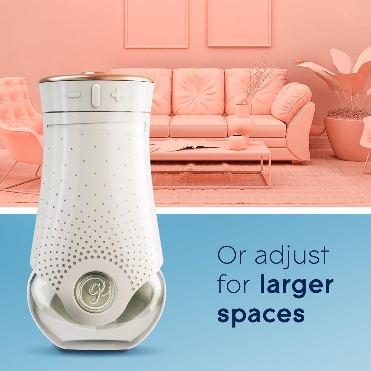 Glade PlugIns Air Freshener Warmer, Scented and Essential Oils for Home and Bathroom, Up to 70 Days on Low Setting, 2 Count