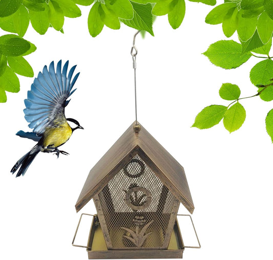 Bird Feeder Squirrel Proof | Large Capacity Squirrel Proof - Outdoor Garden Hummingbird Feeder | for Backyard Deck Balcony Tree Yard Bluebird Finch Birding Feeding