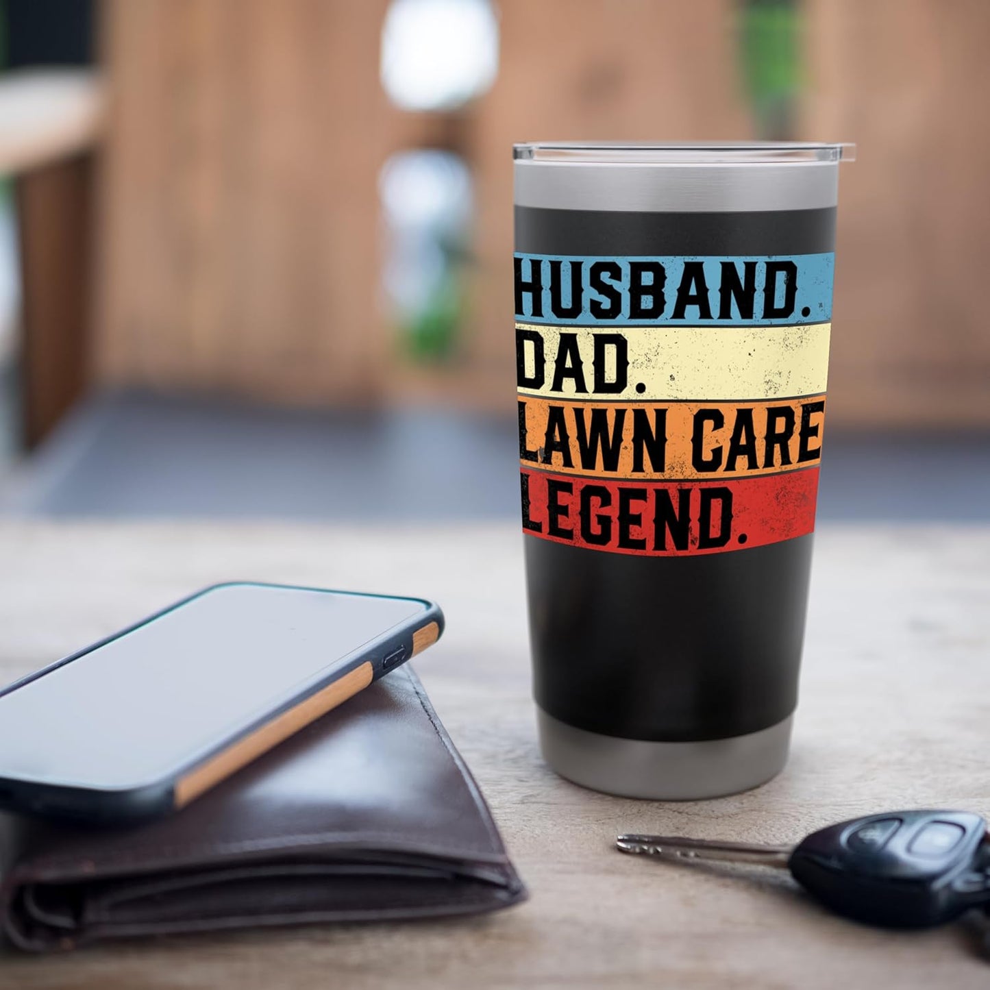 Lawn Mower Gardening Lover Husband Dad Lawn Care Legend Stainless Steel Insulated Tumbler