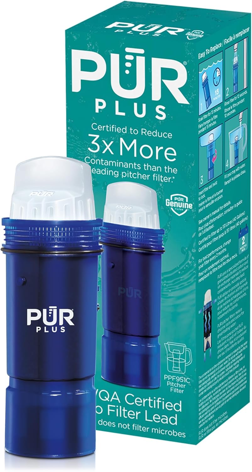 PUR Plus Lead Reducing Water Pitcher and Dispenser Replacement Filter,