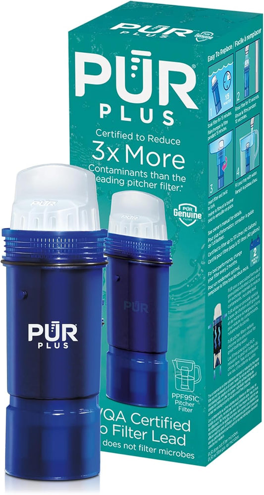 PUR Plus Lead Reducing Water Pitcher and Dispenser Replacement Filter,