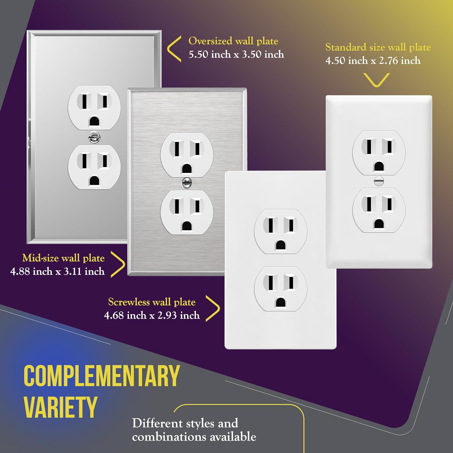 ENERLITES Duplex Receptacle Outlet, Residential Grade Electrical Wall 