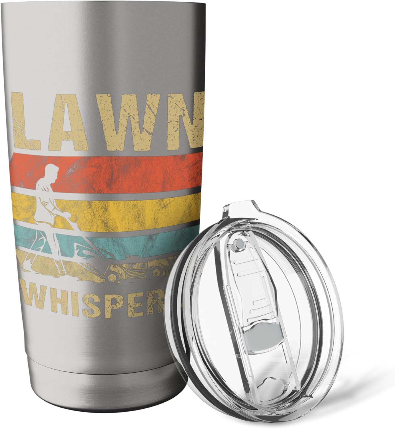 Lawn Whisperer Retro Landscaping Lawn Mowing Stainless Steel Insulated Tumbler