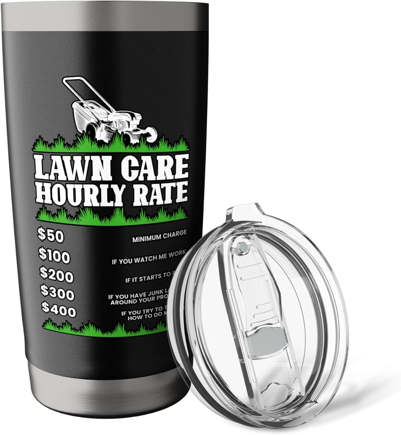 Lawn Care Hourly Rate Gardener Hobby Gardening Landscaper Stainless Steel Insulated Tumbler