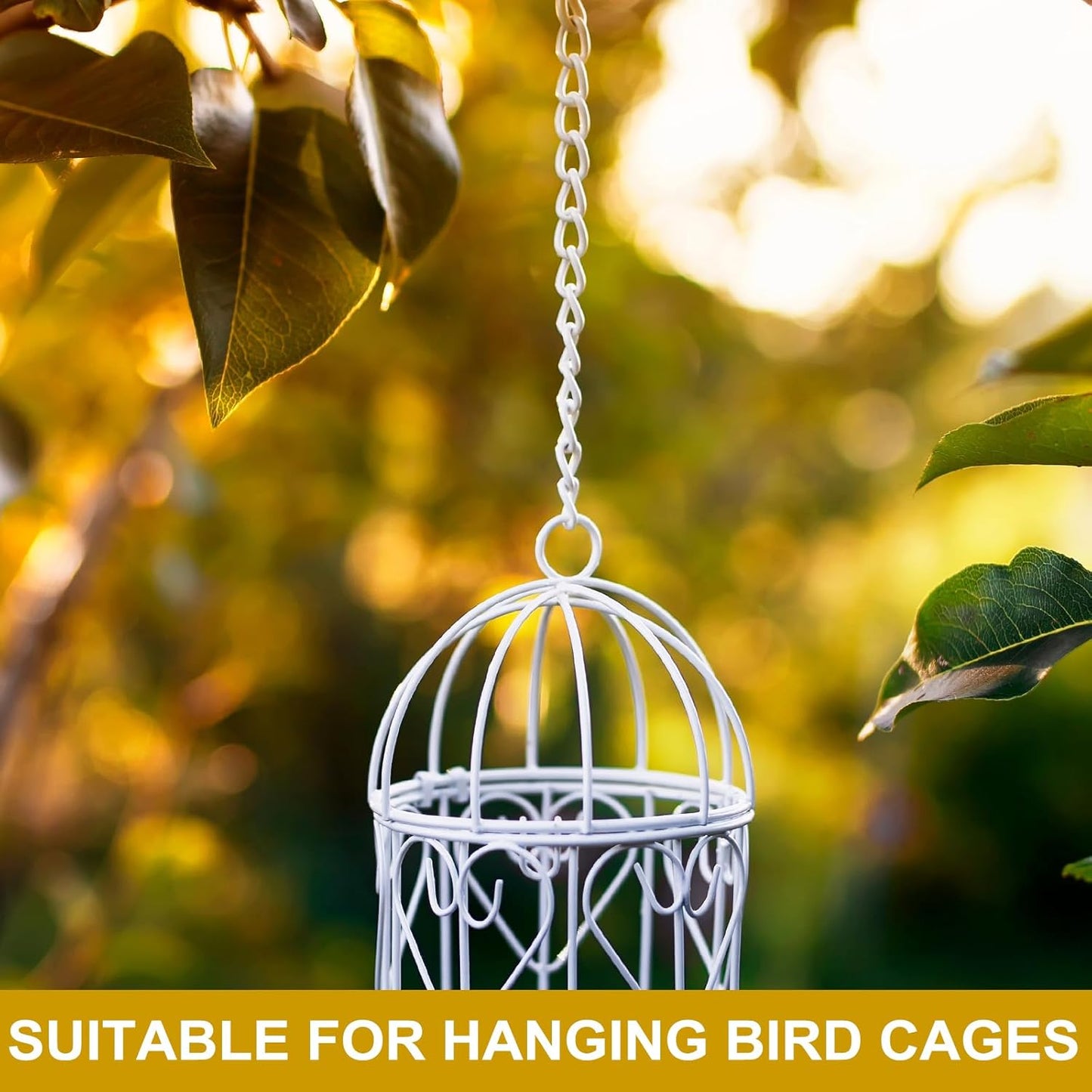 PATIKIL Hanging Chains with S-Hook, 6 Pcs Plant Hangers for Bird Feeders Planters Lanterns Wind Chimes Chalkboards and Ornament, Silver