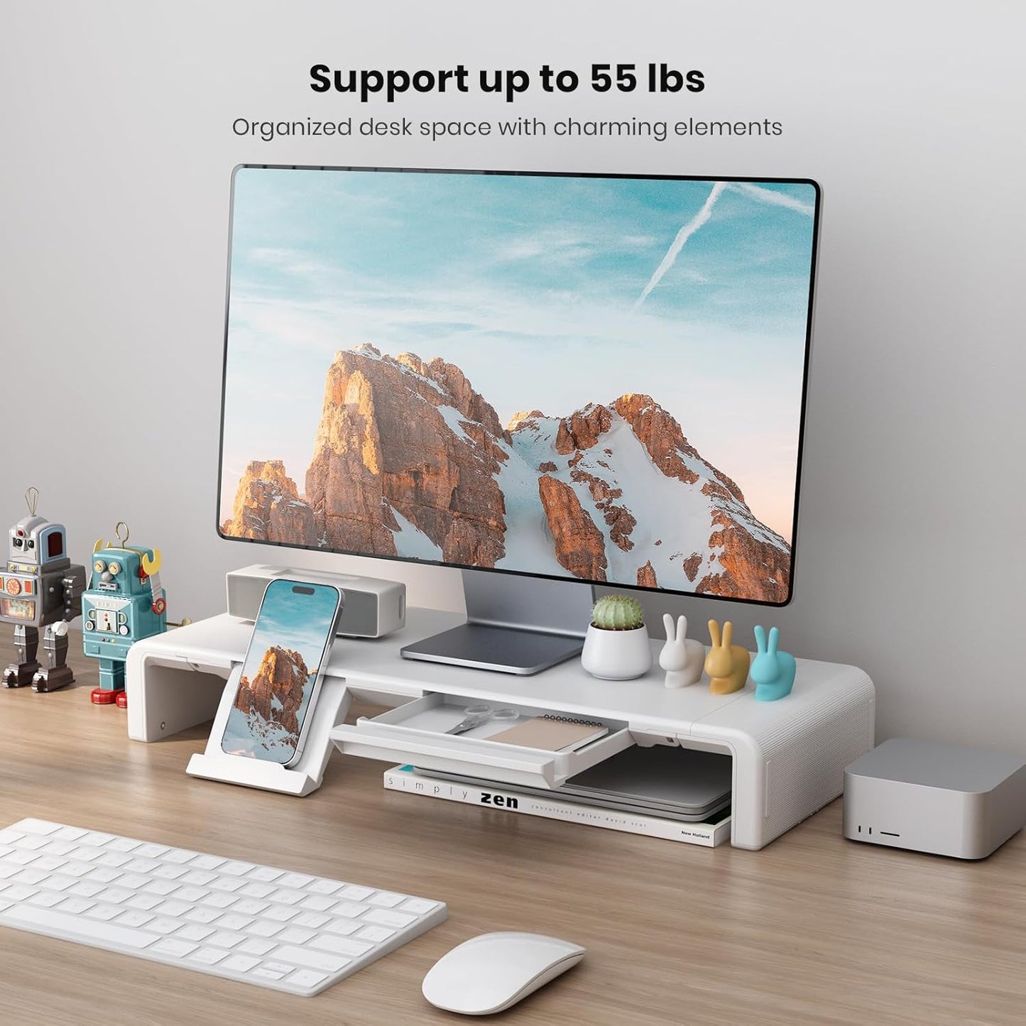 Monitor Stand Riser, Klearlook Foldable, Height Adjustable Computer St