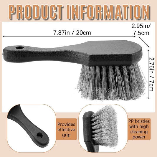 2 Pcs Bird Bath Cleaning Brush Hard Bristle Stiff Bristle Brush with Plastic Handle Utility Scrub for Bird Feeder Bath Accessories Fountain Outdoor Cleaning(Gray)