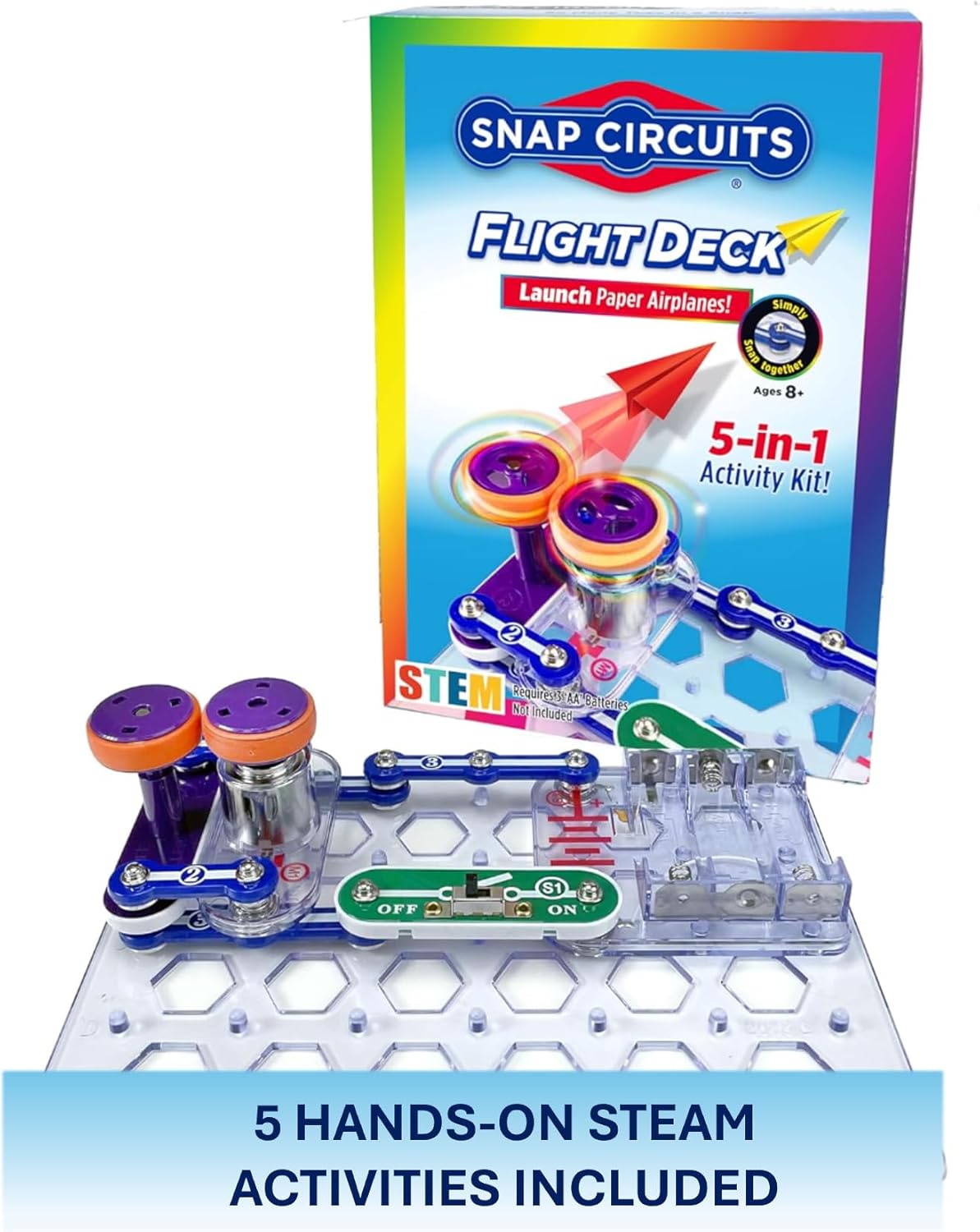 Snap Circuits Flight Deck Science/STEM Toy kit | Ages 8+ | Constructio