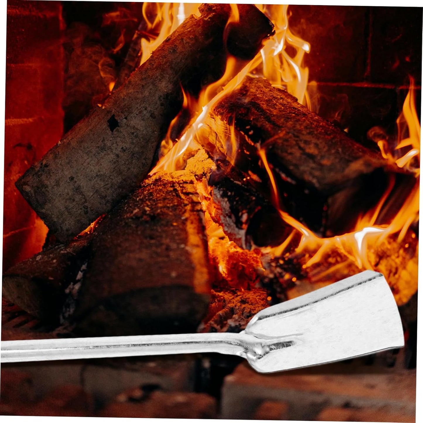 PRETYZOOM Metal Fireplace Ash Shovel Charcoal Scoop for BBQ Garden Soi