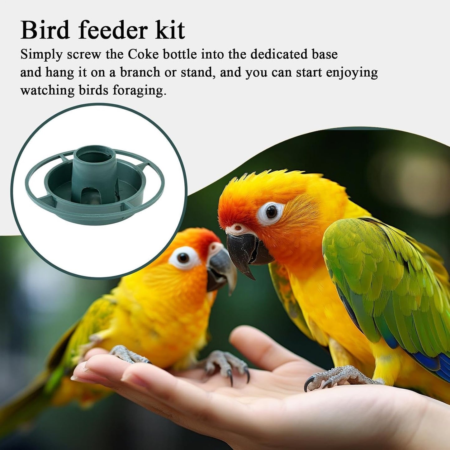 Outdoor Bird Feeder, Multifunctional Feeding Bowl, 8x6 Inches Hangable