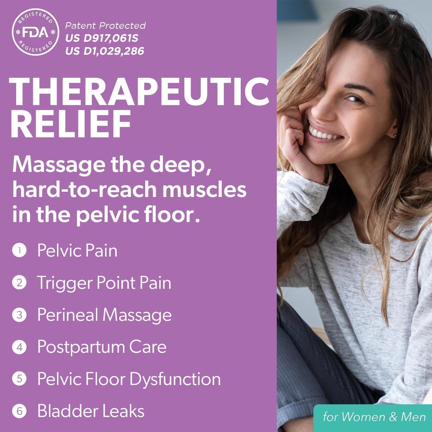 Intimate Rose Pelvic Wand, Pelvic Floor Muscle Trigger Point Massager,