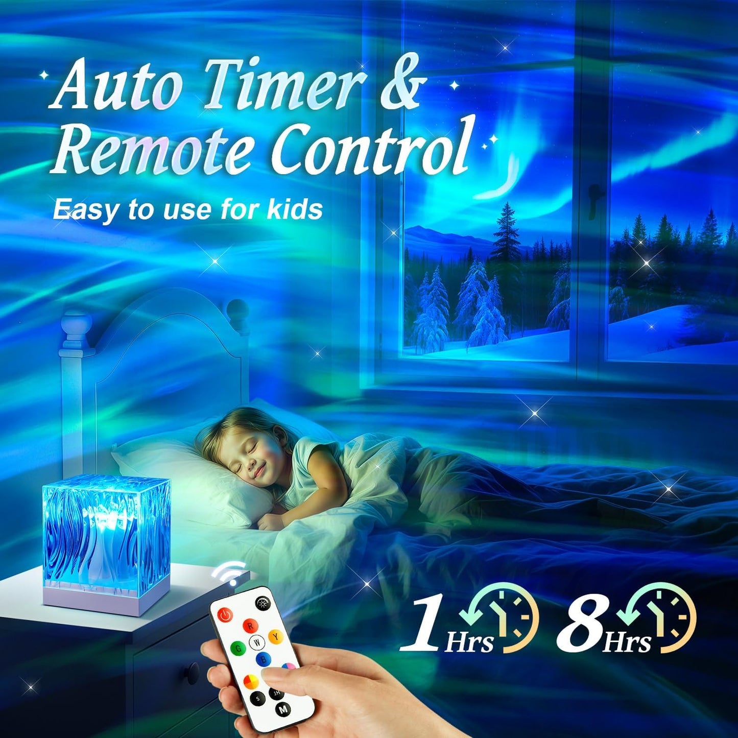 Birthday Gifts for Women Teen Girl Gifts Trendy Stuff Northern Lights Projector, 18-Color Cool Stuff Gifts for Teenage Girls Boy Mood Lighting, Galaxy Projector for Bedroom Cute Room Decor Aesthetic