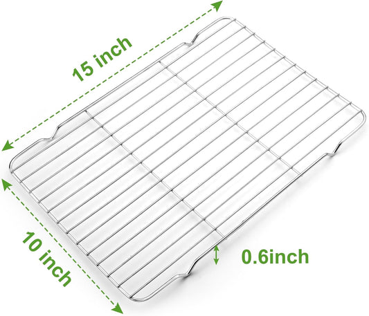Cooling Rack and Baking Rack with Stainless Steel, 2 - Pack 10 x 15 In