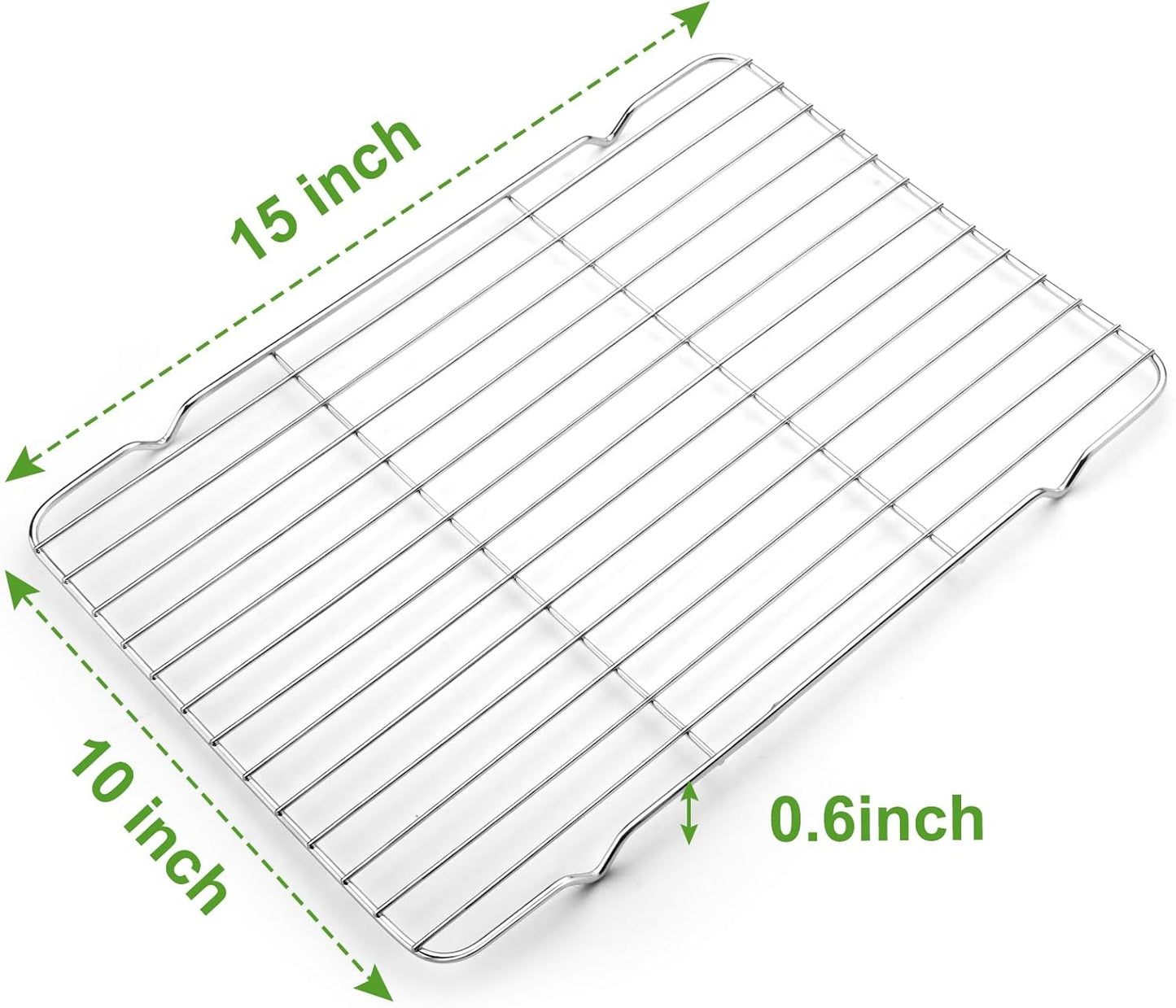 Cooling Rack and Baking Rack with Stainless Steel, 2 - Pack 10 x 15 Inches Heavy Duty Cooling Racks for Cooking and Baking, Sturdy Cookie Cooling Rack, Easy to Clean Oven & Dishwasher Safe