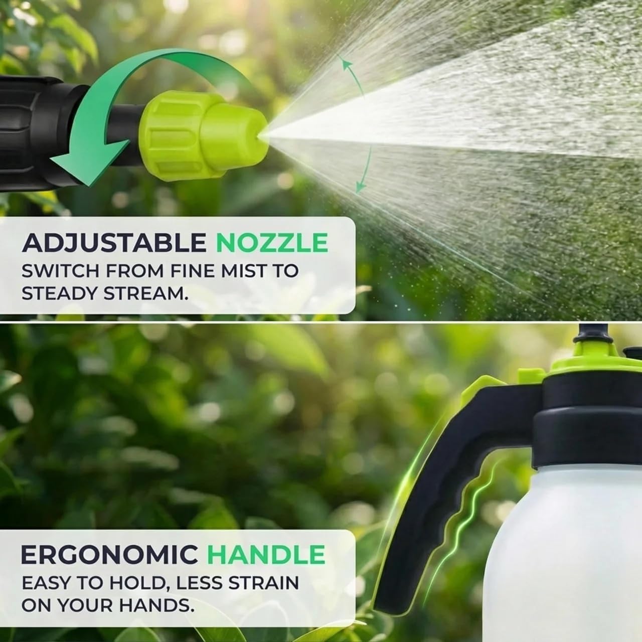 Flora 0.5 Gallon Garden Pump Sprayer – Handheld Pressure Sprayer with 