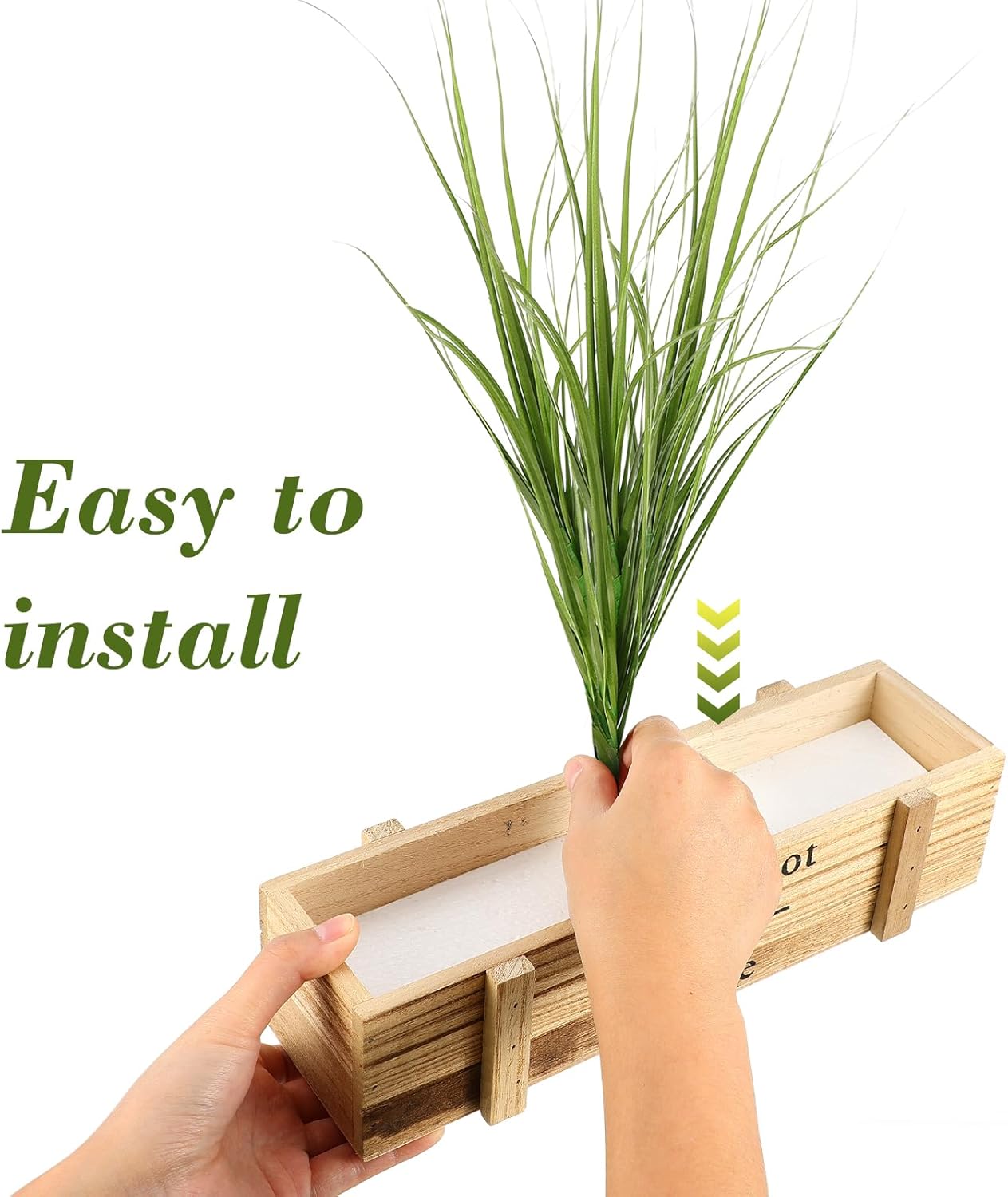 PRETYZOOM Artificial Grass 12 Pcs Faux Greenery Stems 8.66 Inch Lifelike Simulation Plant Decorations for Indoor Outdoor Home Garden Office Display