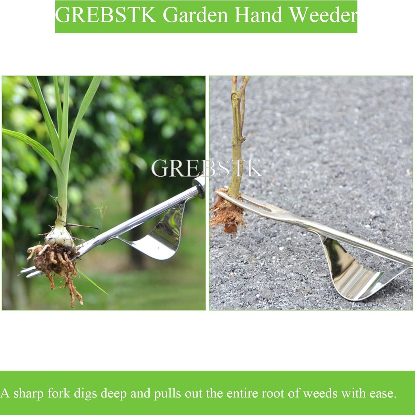 GREBSTK Garden Manual Weeding Tools Stainless Steel Beech Handle Shovel for Weeding, Cultivating, Transplanting, Digging