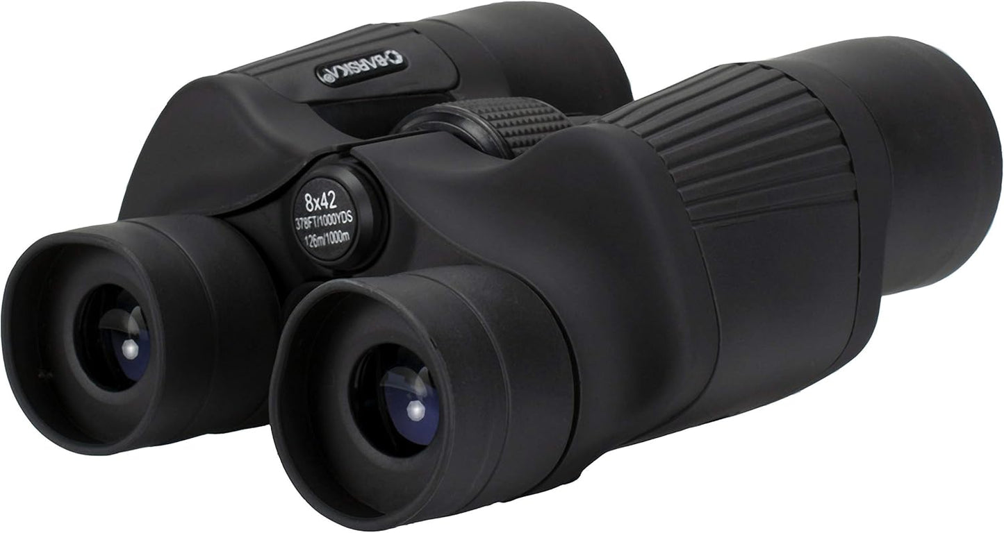 Barska 8x42mm X-Trail Binoculars – Compact High Power, Ruby Multi-Coated Optics, 42mm Lens, Rubber Grip, Center Focus, for Bird Watching & Hunting