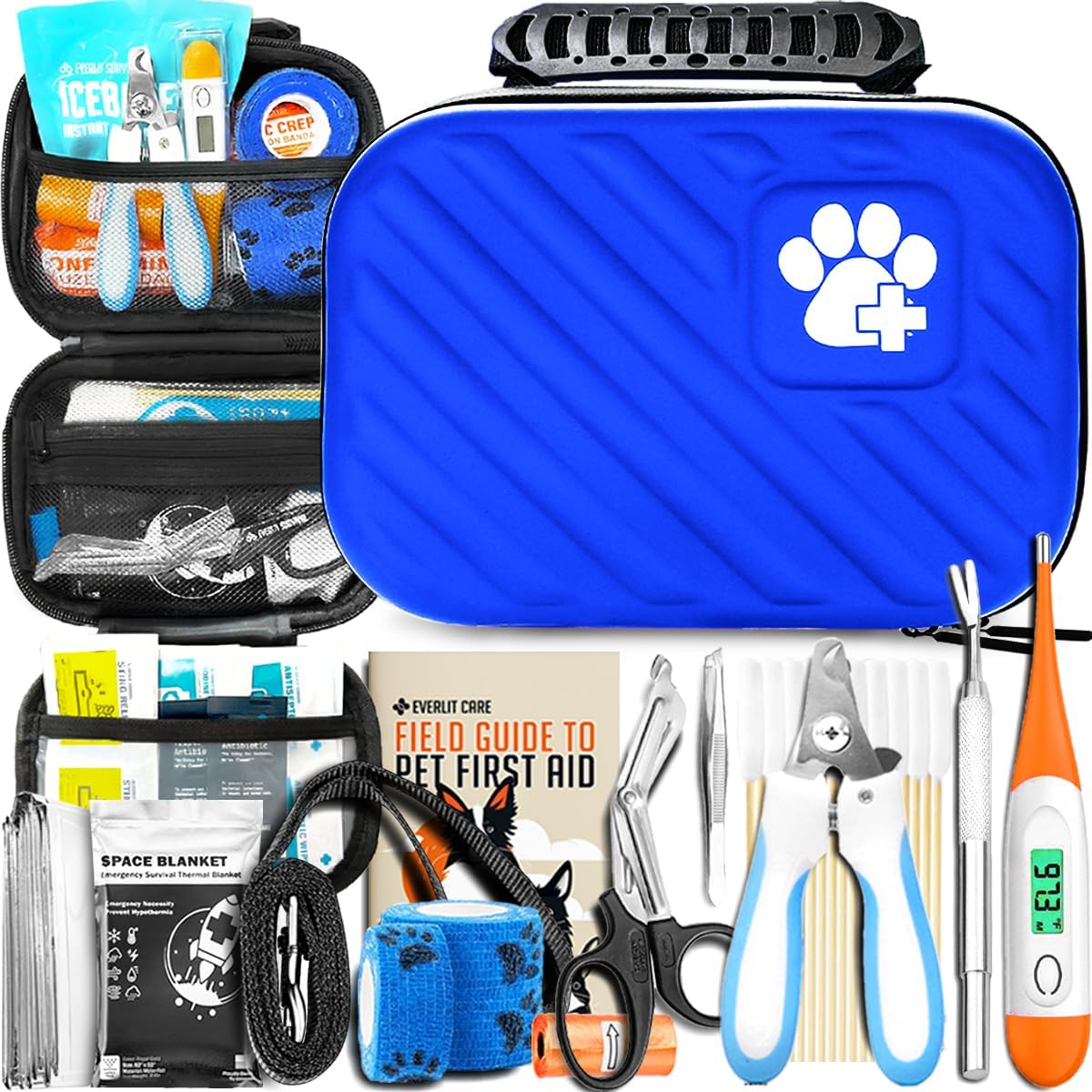 EVERLIT Pet Medic First Aid Kit | Vet-Approved Animal Care Kit with 95