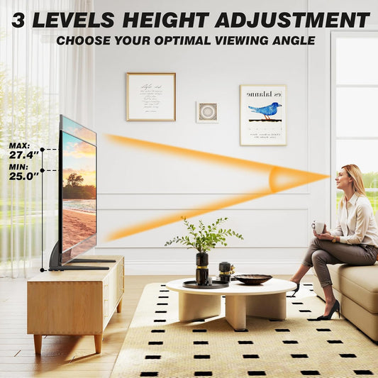 5Rcom TV Stand Mount, Universal TV Stand Tabletop for 22 to 65 inch Pl