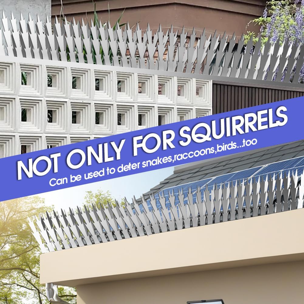 80 inches Bird deterrents for Outside and cat Spikes，Suitable for Pige