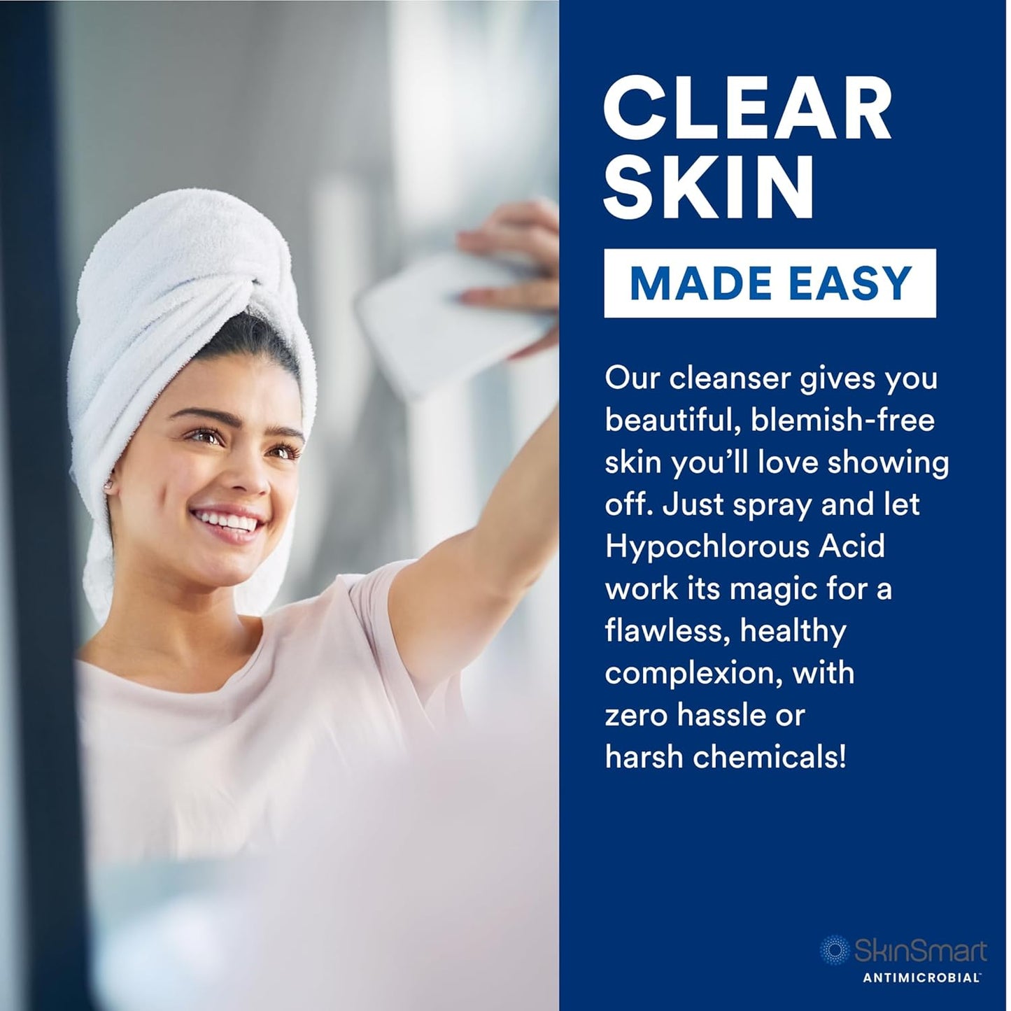 SkinSmart Antimicrobial Facial Cleanser for Breakouts & Blemishes; Hyp