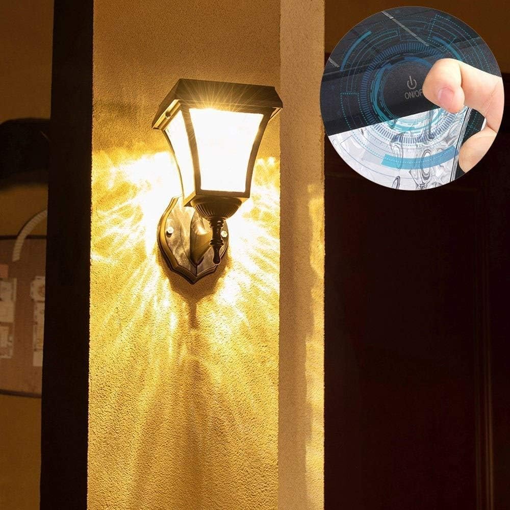 Modern Creative Black Solar Outdoor Wall Lamp Waterproof Acrylic Bracket Light 5W LED Antirust Aluminum Lantern Villa Balcony Garden Outside Lighting Sconce