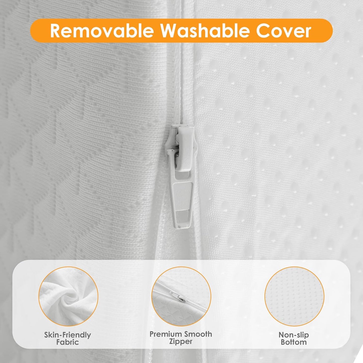 Wedge Pillow for Acid Reflux, Bed Wedge Pillow for Headboard 10", Pill