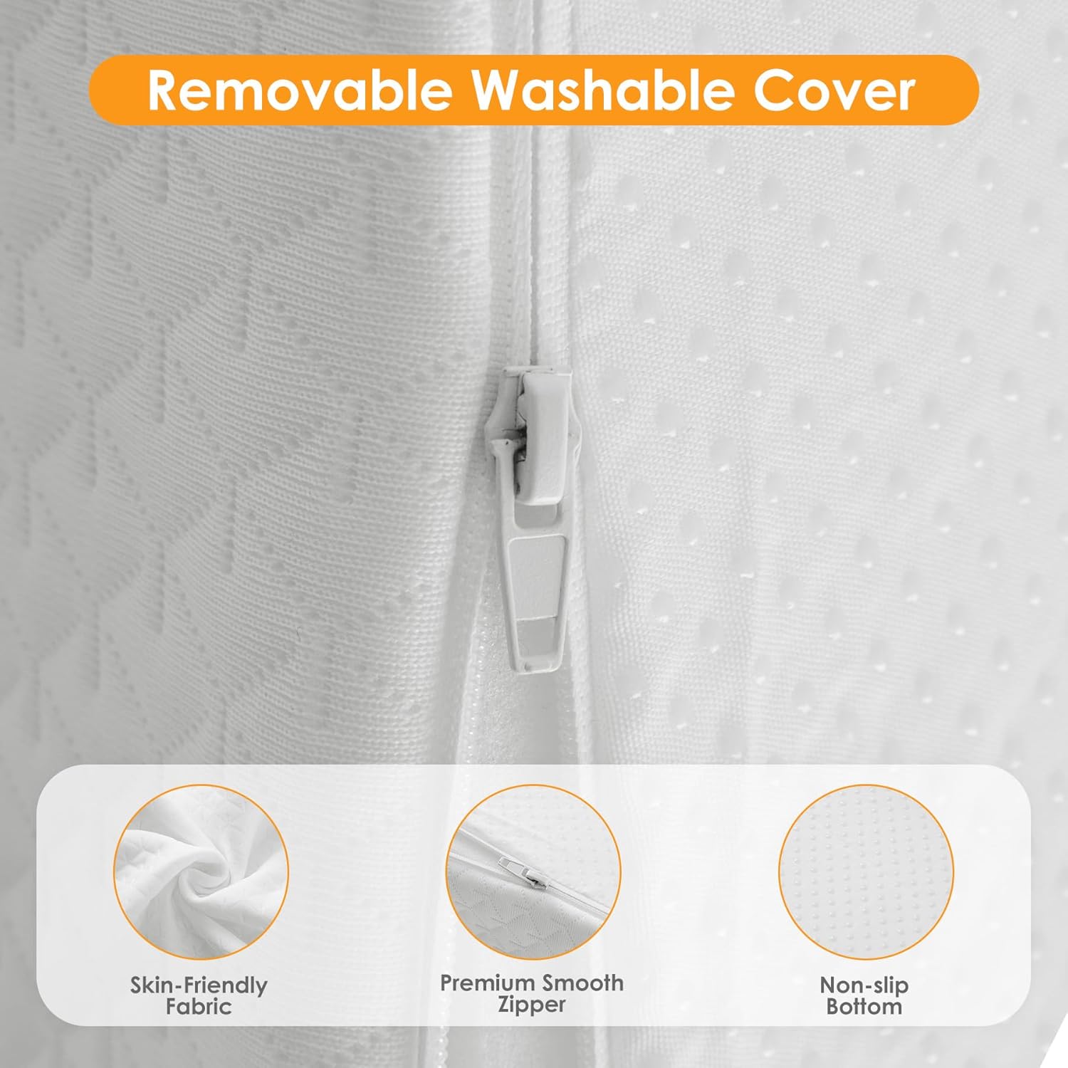 Wedge Pillow for Acid Reflux, Bed Wedge Pillow for Headboard 10", Pill