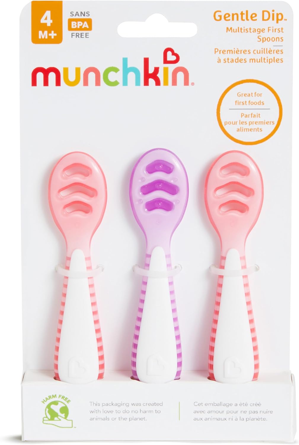 Munchkin® Gentle Dip™ Baby Spoons for Self Feeding and Baby Led Weanin
