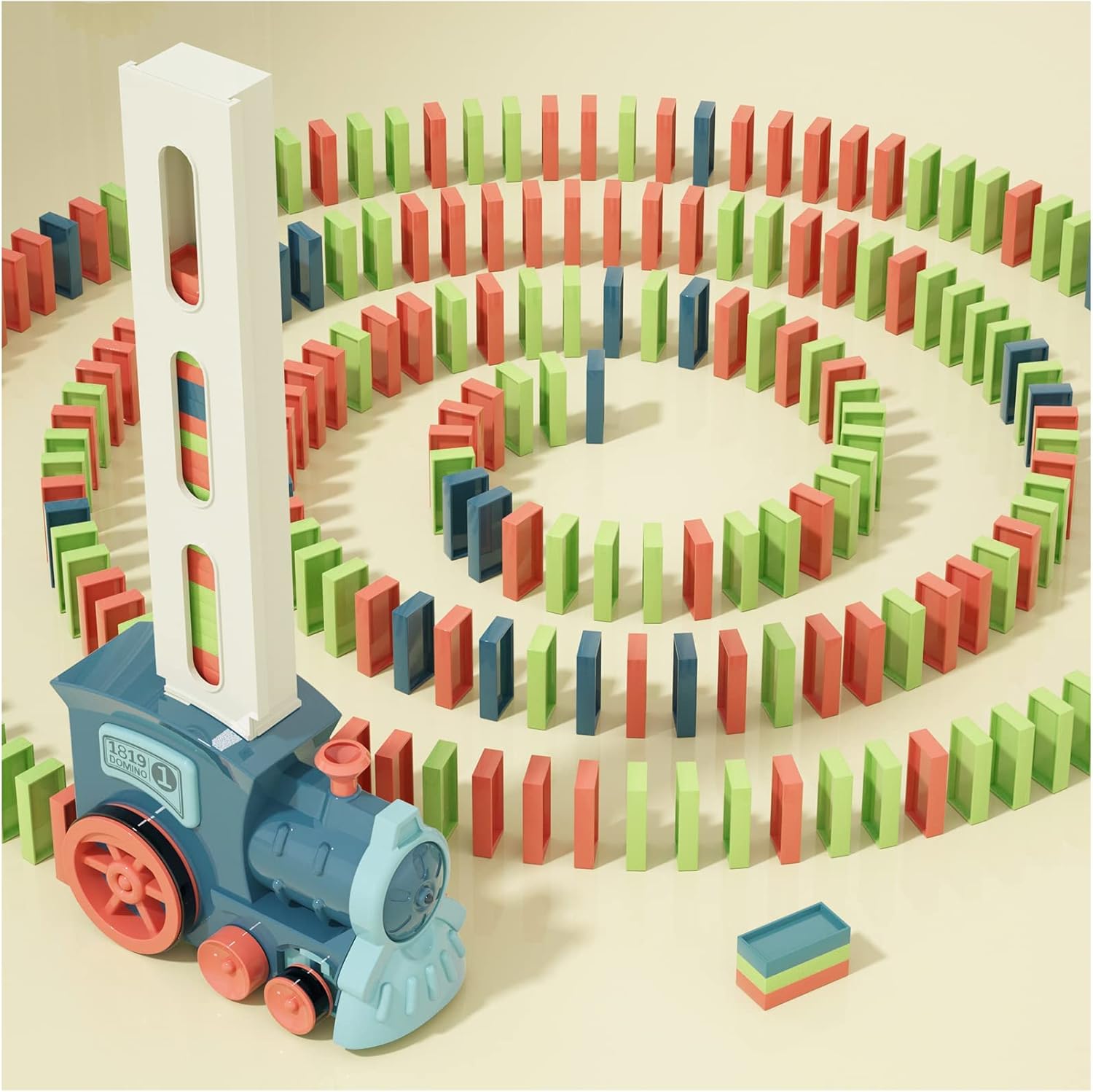 Domino Train Toys Kids Games - Automatic Stacking Creative Game 3+ Yea