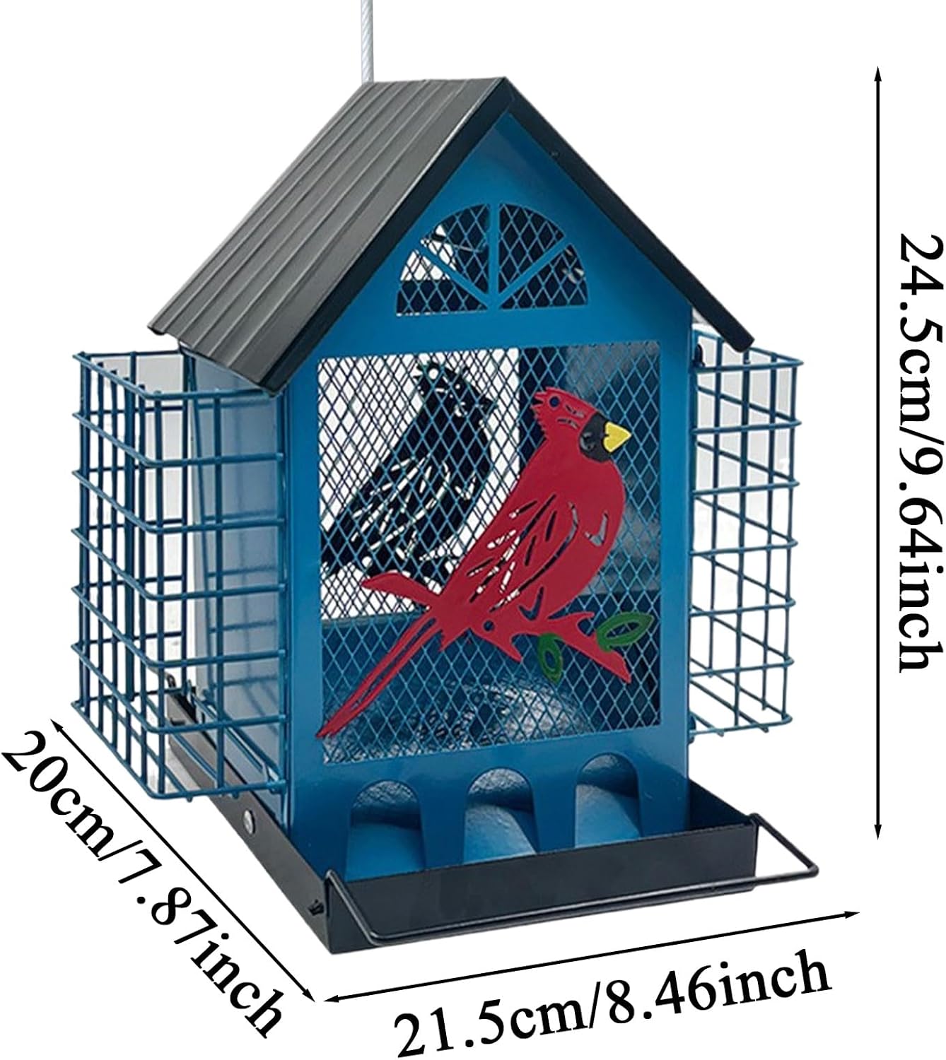 Bird Feeder Squirrel Proof | with Double Suet Cages Weatherproof Birdw
