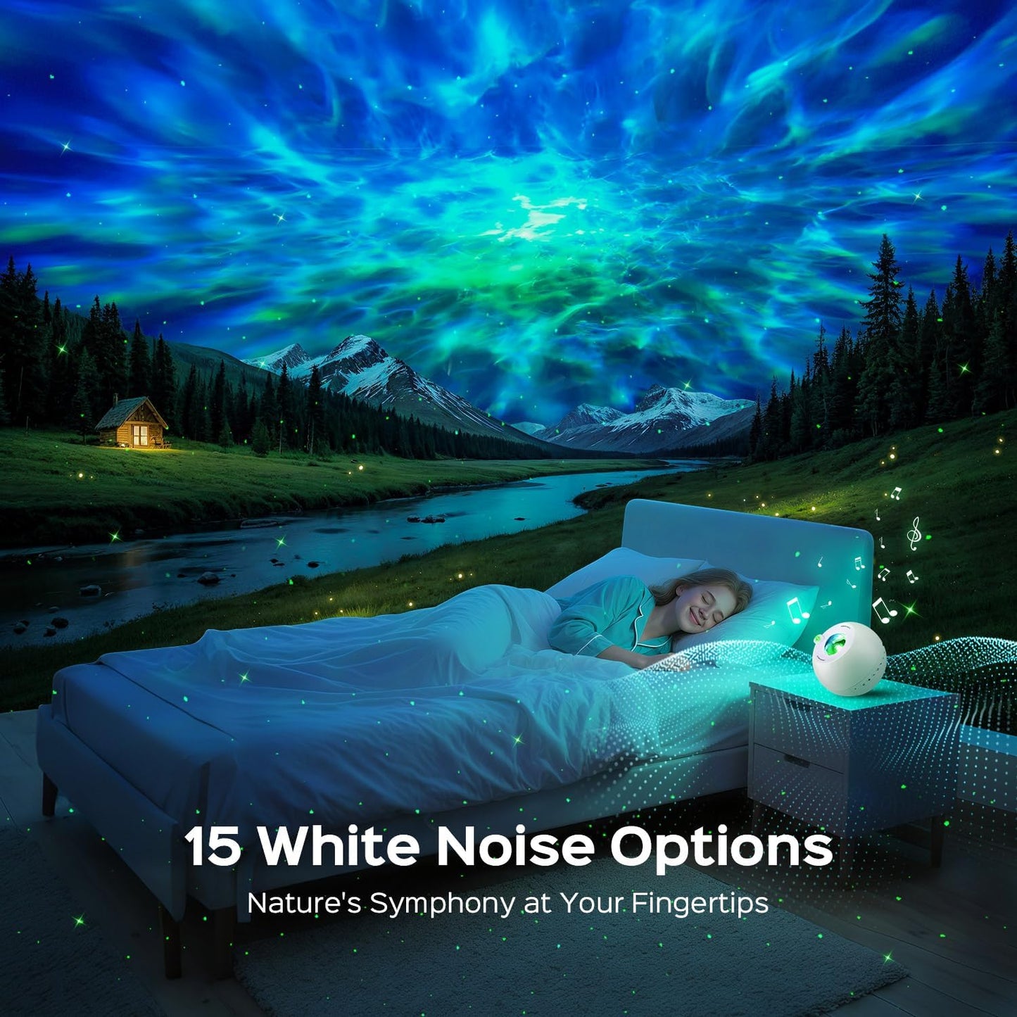 One Fire Galaxy Projector Star Projector Night Light Projector 360 Effects Northern Lights Lava Lamp 15 White Noise Room Lights Room Decor Bluetooth Teen Girl Gifts for Boys Gift Ideas Birthday Gifts