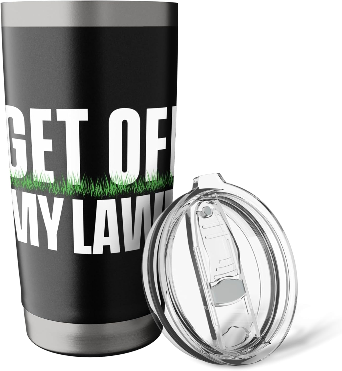 Get Off My Lawn - Landscaping Lawn Mower Landscaper Stainless Steel Insulated Tumbler