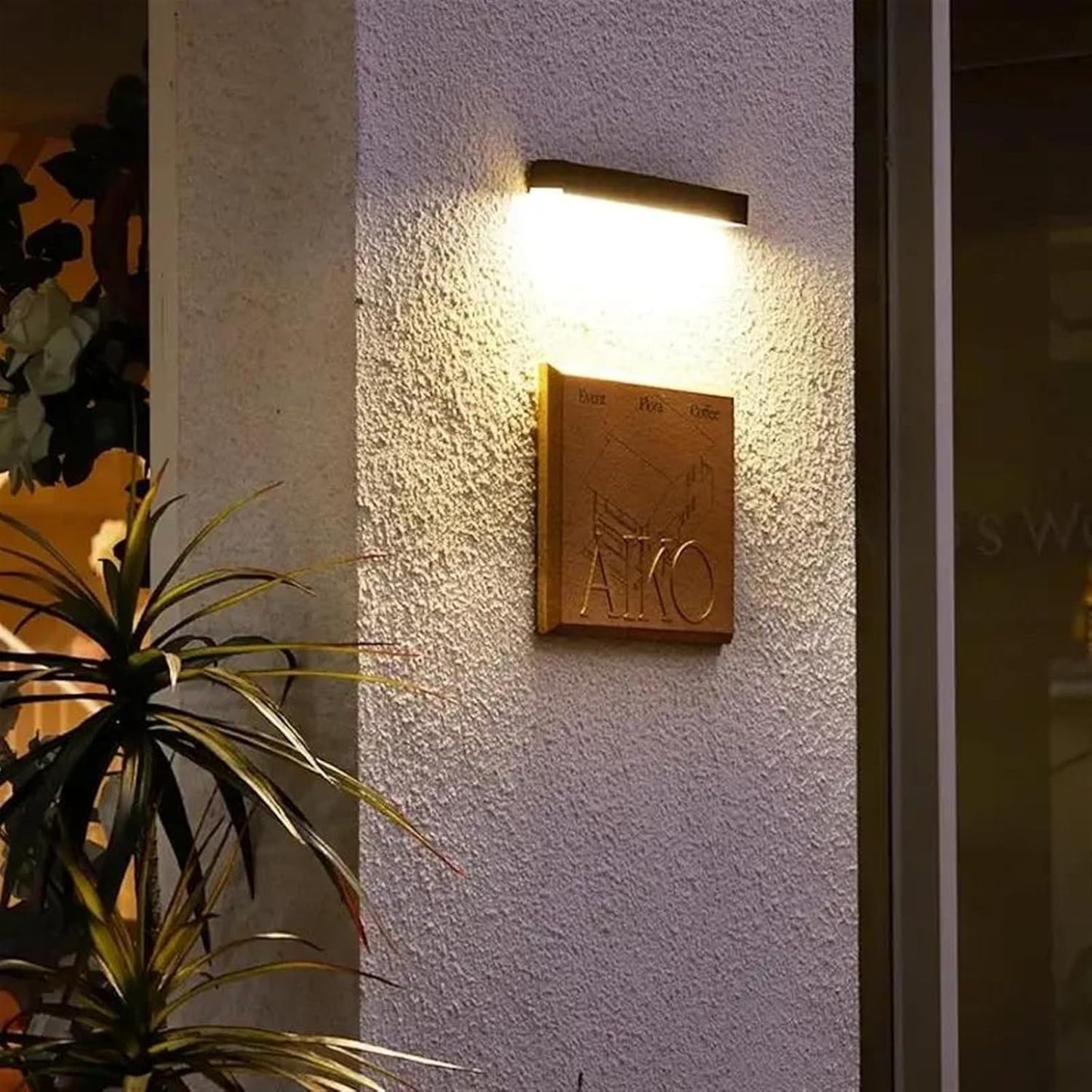 Wall Light Outdoor Waterproof Solar Garden Decor Powered Lamp Villa Door Number Balcony Sunlight Lighting Battery Lights(White)