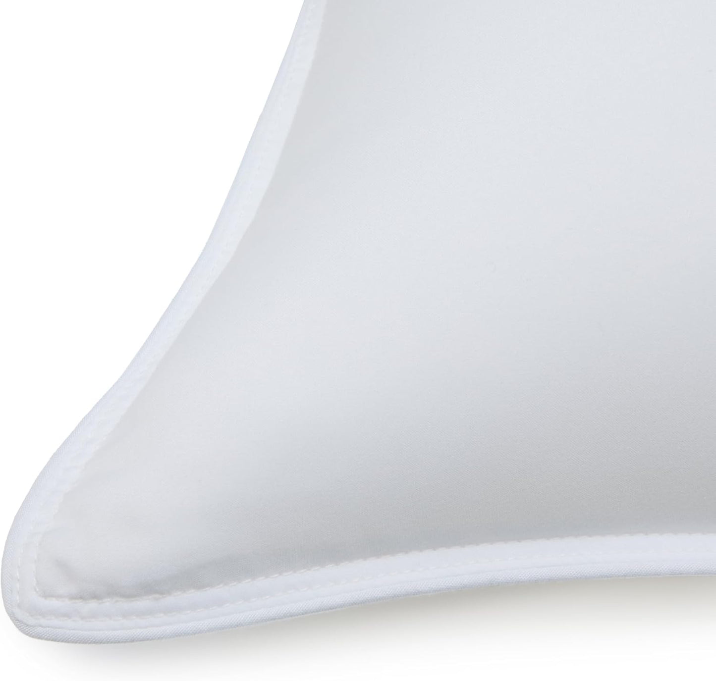 Amazon Basics Down Alternative Bed Pillows for Back and Side Sleepers, Medium Density, King Size, 36" x 20", White, 2-Pack