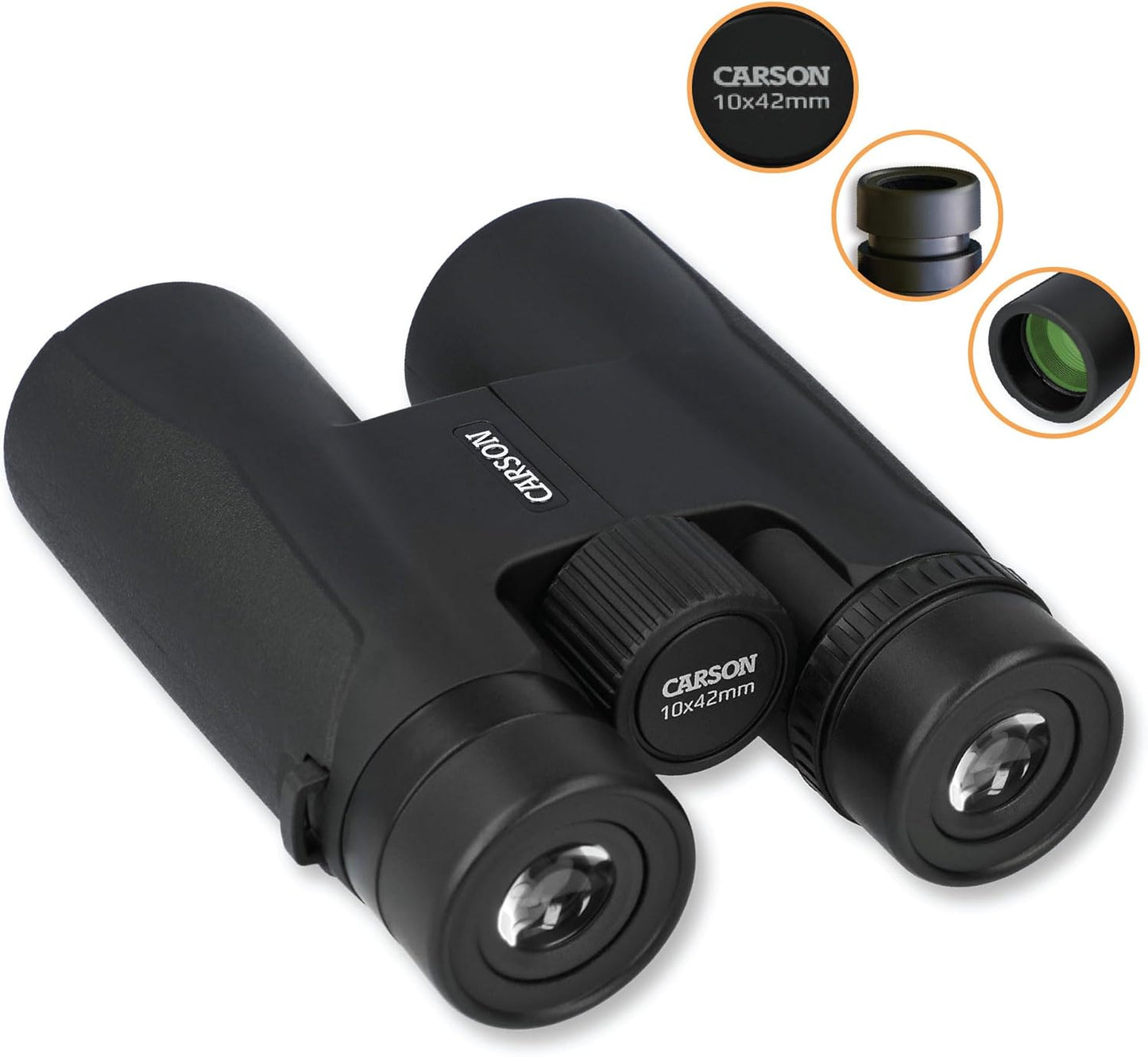 Carson Makalu 10x42mm Lightweight and Portable Full Sized Roof Prism Binoculars for Hunting, Bird Watching, Sporting Events, Sightseeing and Travel - Great for Kids and Adults, Black (MK-042)