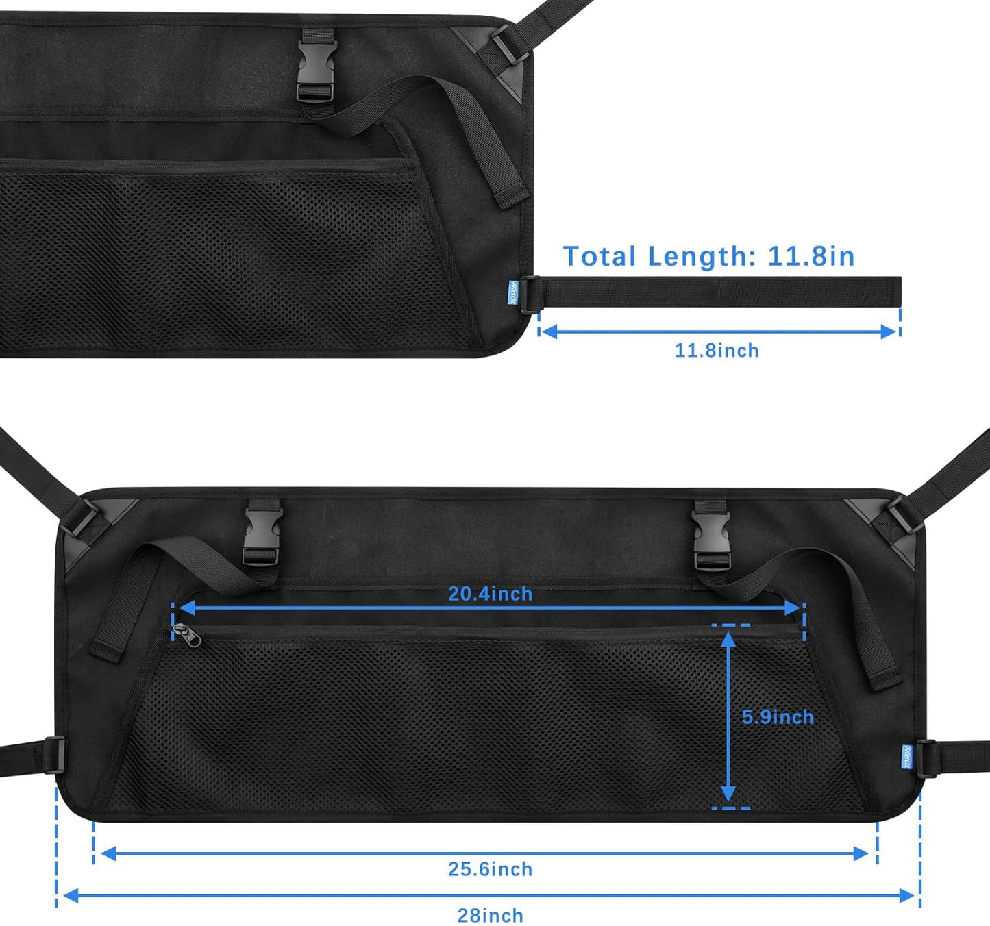 Xxerciz Collapsible Wagon Side Pocket for Umbrella, 900D Oxford Storage Bag with Mesh Pouch for Folding Wagon, Garden Cart Accessories Bag for Camping Garden Sports